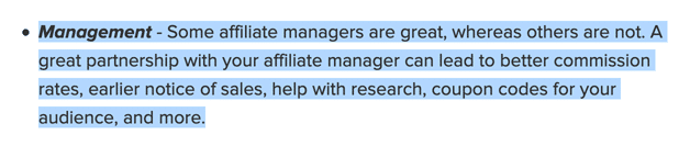 Making sense of affiliate marketing management
