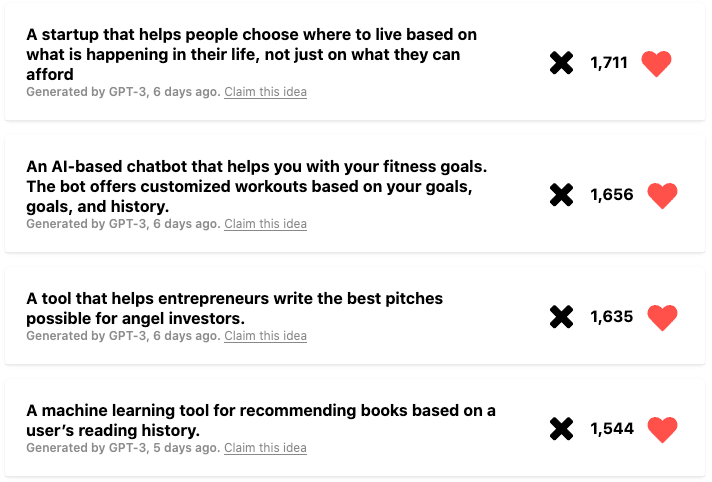 IdeasAI business ideas